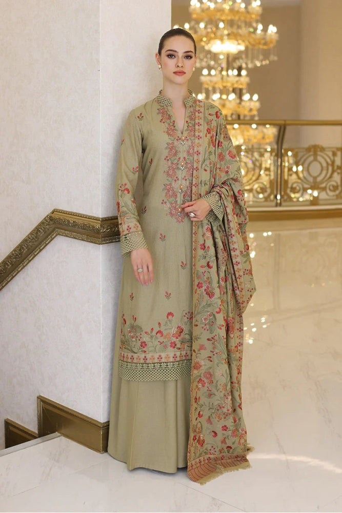 Dhanak 3PC Embroidered With Dhanak Shawl Embroidered - 141 - Sapphire Studios