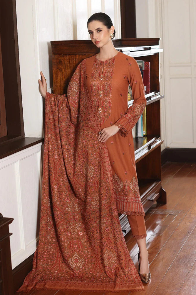 Dhanak 3PC Embroidered With Dhanak Shawl Embroidered - 188 - Sapphire Studios