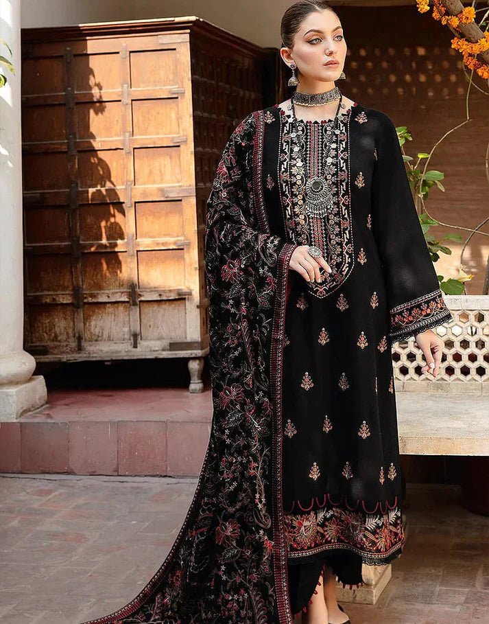 Dhanak 3PC Embroidered With Full Embroidered Shawl - 1296 - Sapphire Studios