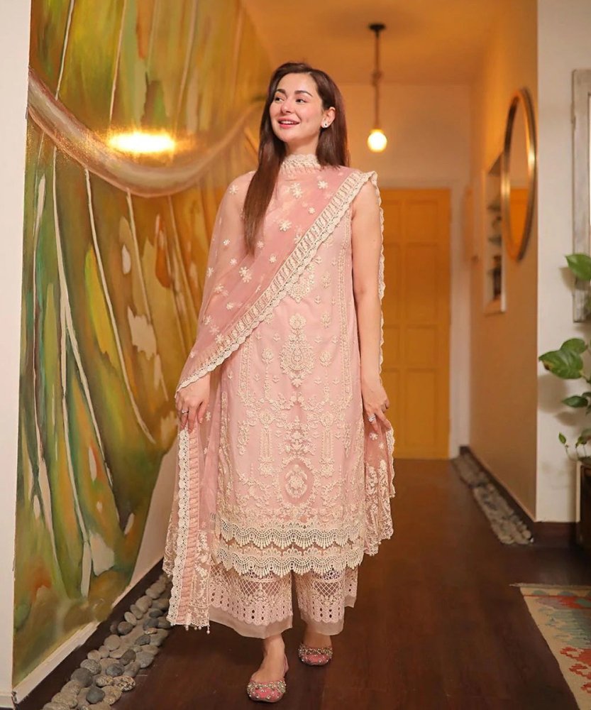 Dhanak - 3PC Embroidered With Organza Embroidered Dupatta - 3116 - Sapphire Studios