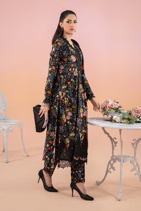 Karandi - 3PC Embroidered Shirt with Karandi Printed Dupatta - 3434 - Sapphire Studios