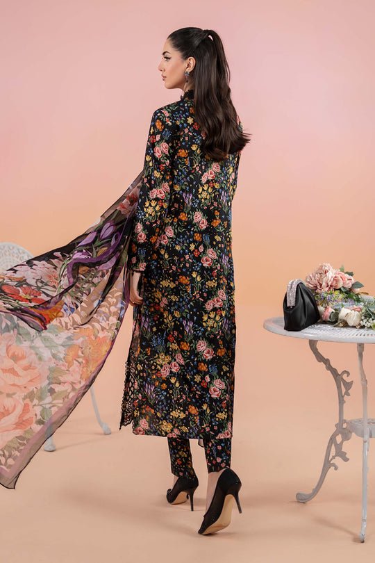 Karandi - 3PC Embroidered Shirt with Karandi Printed Dupatta - 3434 - Sapphire Studios