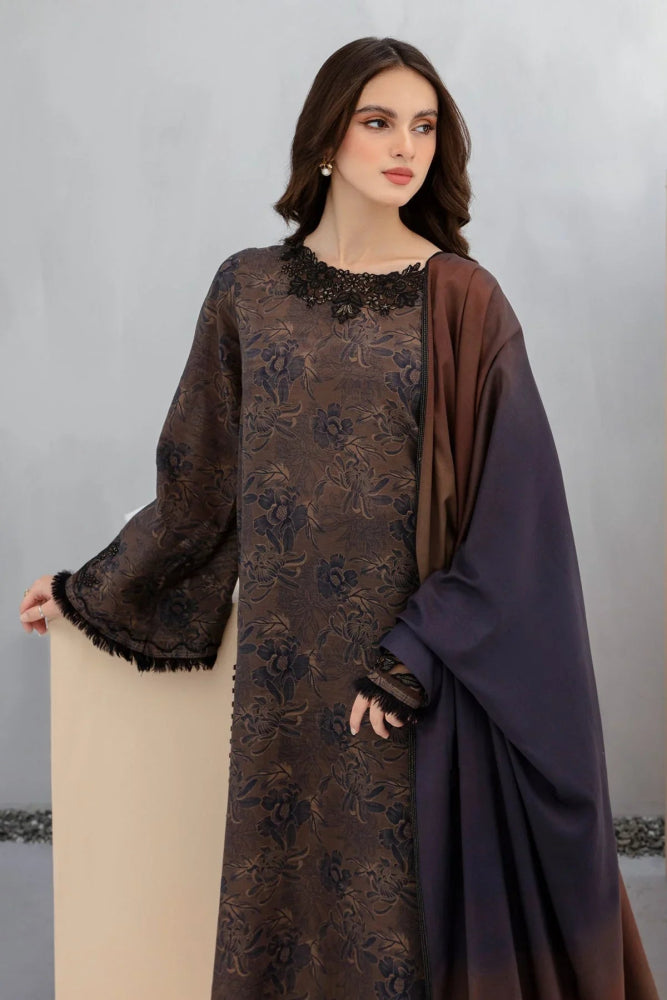 KARANDI 3PC PRINTED SHIRT WITH KARANDI PRINTED DUAPTTA AND TROUSER - 804 - Sapphire Studios