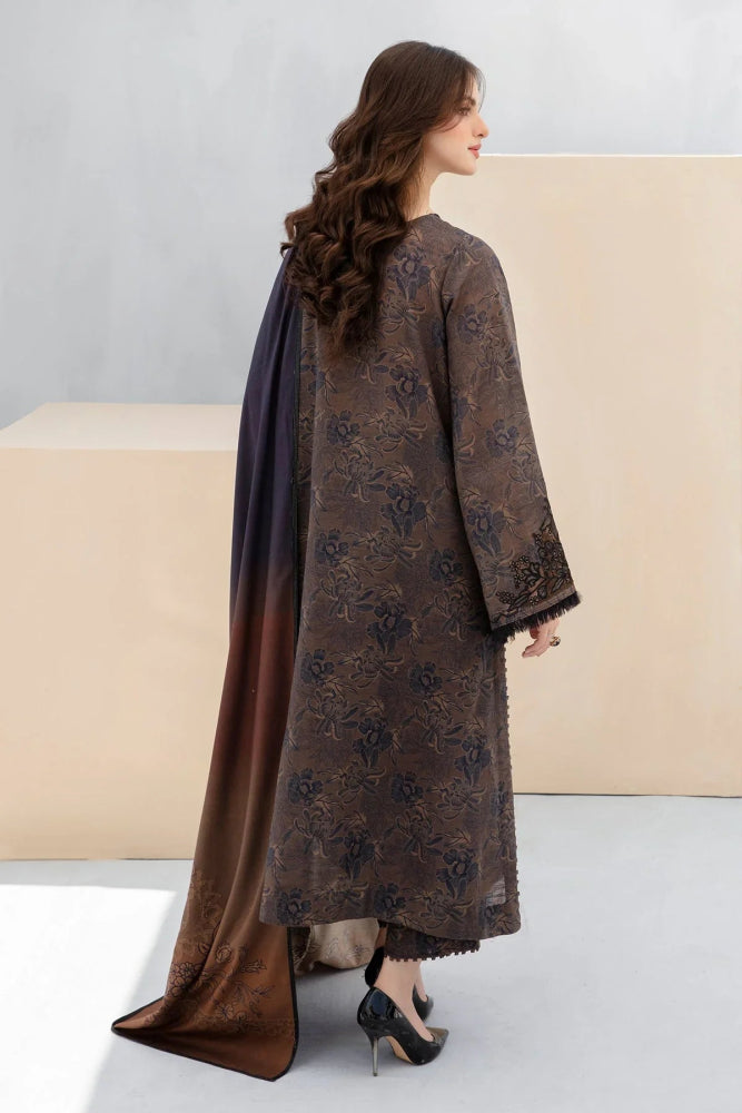 KARANDI 3PC PRINTED SHIRT WITH KARANDI PRINTED DUAPTTA AND TROUSER - 804 - Sapphire Studios