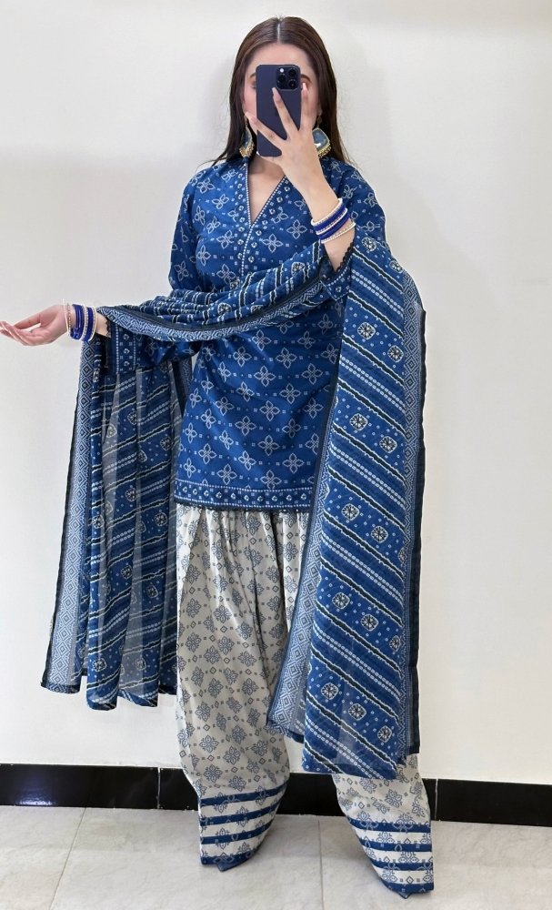 KHADDAR - 3PC WITH KHADDAR PRINTED SHIRT & TROUSER - 932 - Sapphire Studios