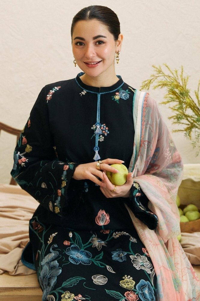 Lawn - 3PC Embroidered Shirt with Digital Printed Jacquard Dupatta - 1172 - Sapphire Studios