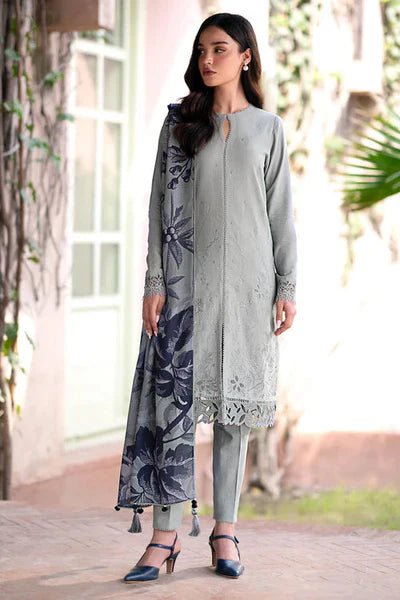 Lawn - 3PC Embroidered Shirt with Digital Printed Jacquard Dupatta - 1181 - Sapphire Studios