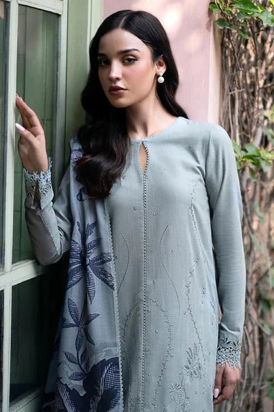 Lawn - 3PC Embroidered Shirt with Digital Printed Jacquard Dupatta - 1181 - Sapphire Studios