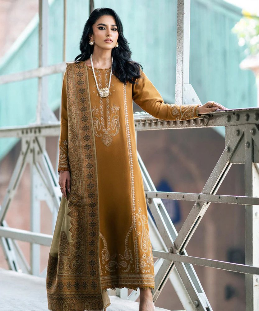 Lawn - 3PC Embroidered Shirt with Digital Printed Jacquard Dupatta - 1184 - Sapphire Studios