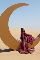 Lawn - 3PC Embroidered Shirt with Digital Printed Jacquard Dupatta - 1331 - Sapphire Studios