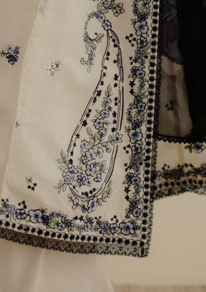 Lawn - 3PC Embroidered Shirt with Digital Printed Jacquard Dupatta - 1400 - Sapphire Studios