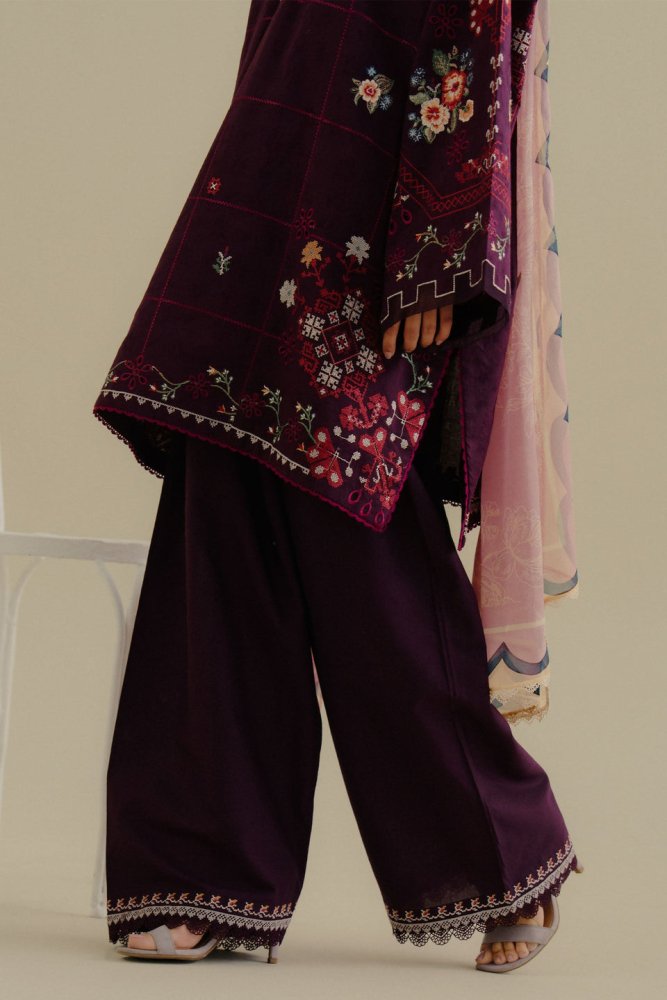 Lawn - 3PC Embroidered Shirt with Digital Printed Jacquard Dupatta - 1406 - Sapphire Studios