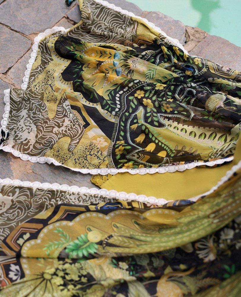 Lawn - 3PC Embroidered Shirt with Digital Printed Jacquard Dupatta - 1423 - Sapphire Studios