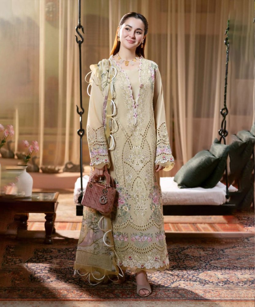 Lawn - 3PC Embroidered Shirt with Digital Printed Jacquard Dupatta - 1426 - Sapphire Studios