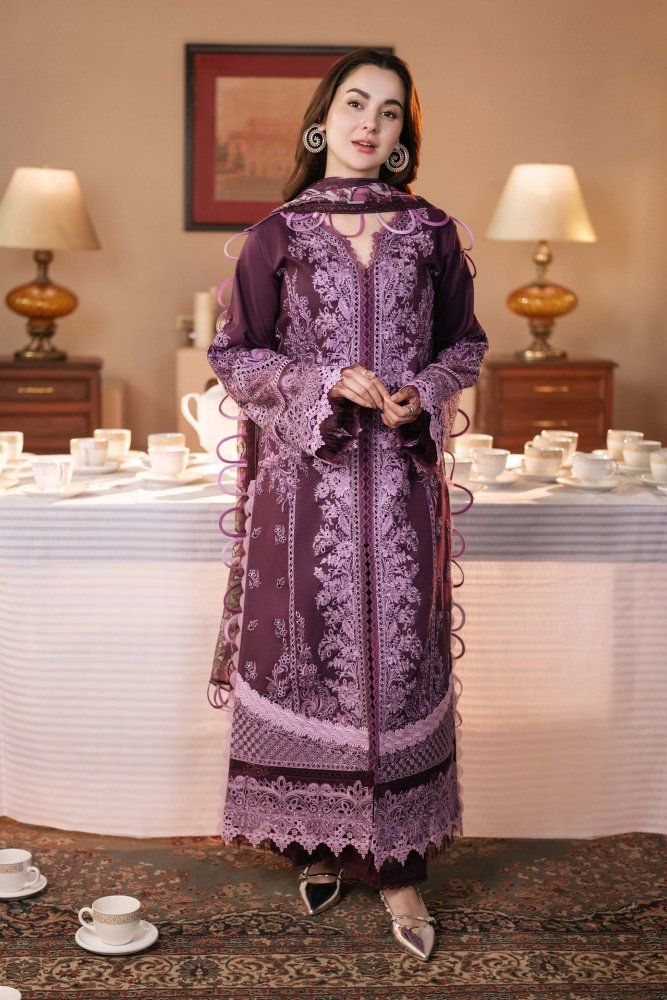 Lawn - 3PC Embroidered Shirt with Digital Printed Jacquard Dupatta - 1429 - Sapphire Studios