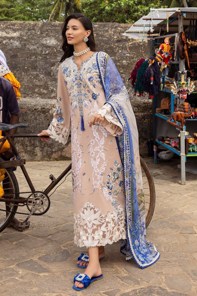 Lawn - 3PC Embroidered Shirt with Digital Printed Jacquard Dupatta - 1430 - Sapphire Studios