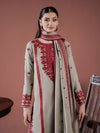 Lawn 3PC Embroidered Shirt with Organza Embroidered Dupatta - 1211 - Sapphire Studios