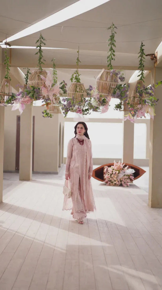 Lawn - 3PC Embroidered Shirt with Organza Embroidered Dupatta - 1270 - Sapphire Studios