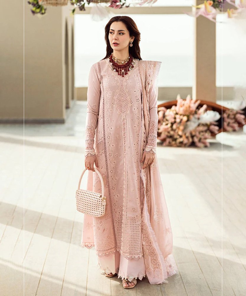 Lawn - 3PC Embroidered Shirt with Organza Embroidered Dupatta - 1270 - Sapphire Studios