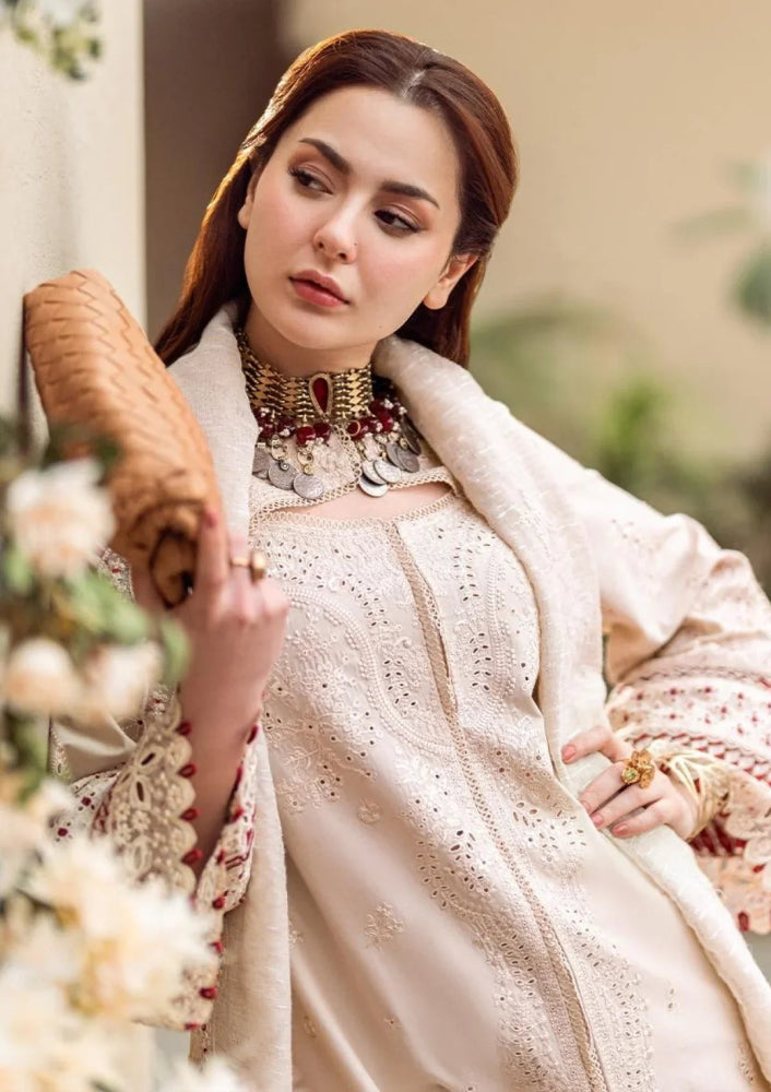 Lawn - 3PC Embroidered Shirt with Organza Embroidered Dupatta - 1357 - Sapphire Studios