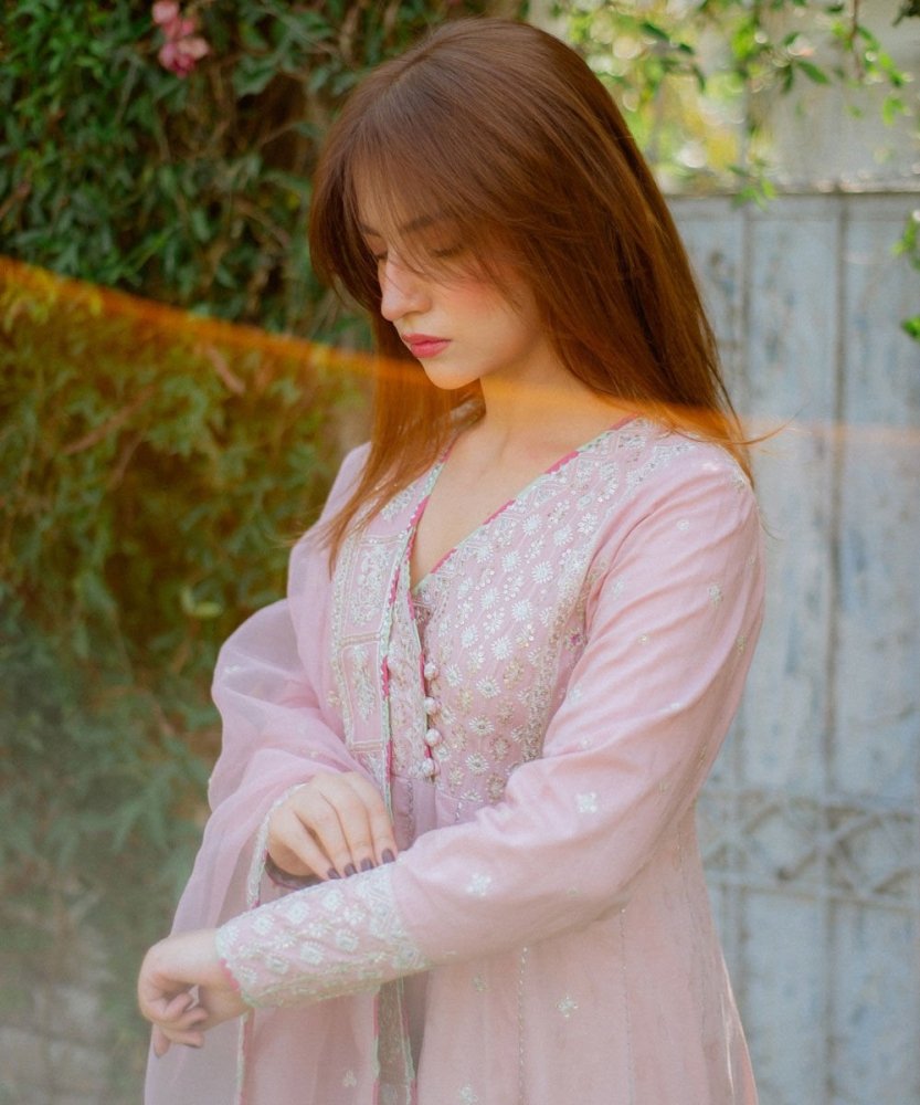 Lawn - 3PC Embroidered Shirt with Organza Embroidered Dupatta - 1409 - Sapphire Studios