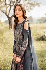 Lawn - 3PC Embroidered with Digital Printed Dupatta - 1075 - Sapphire Studios