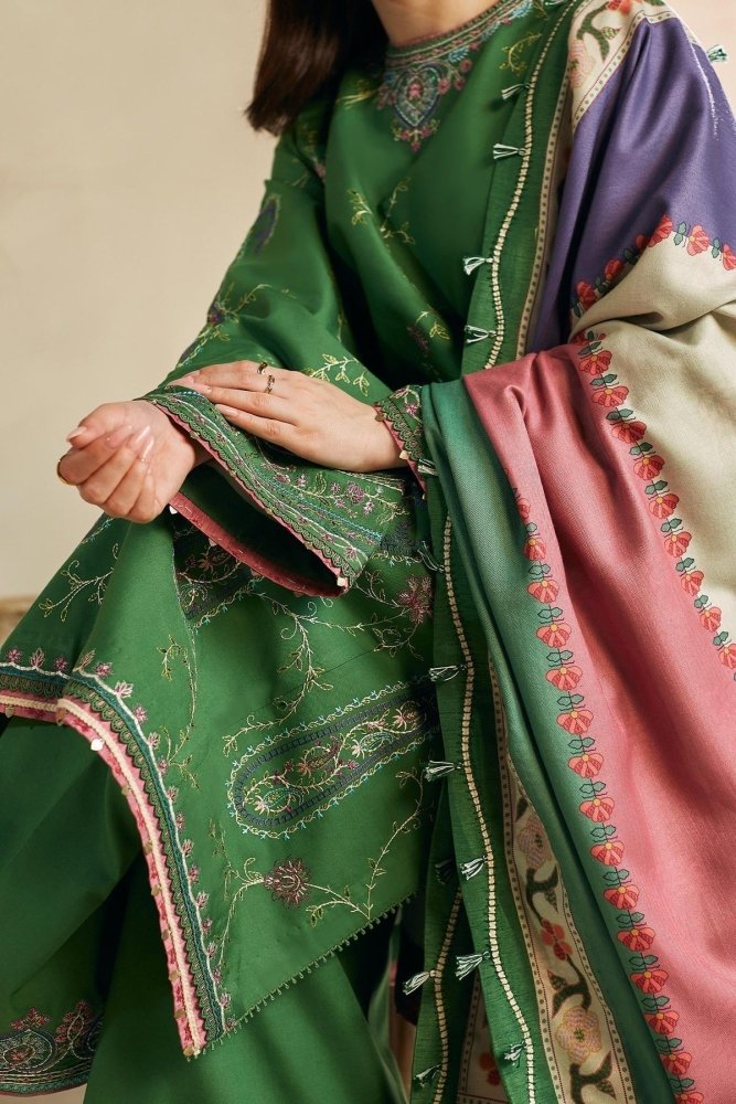 Lawn - 3PC Embroidered with Digital Printed Dupatta - 1141 - Sapphire Studios