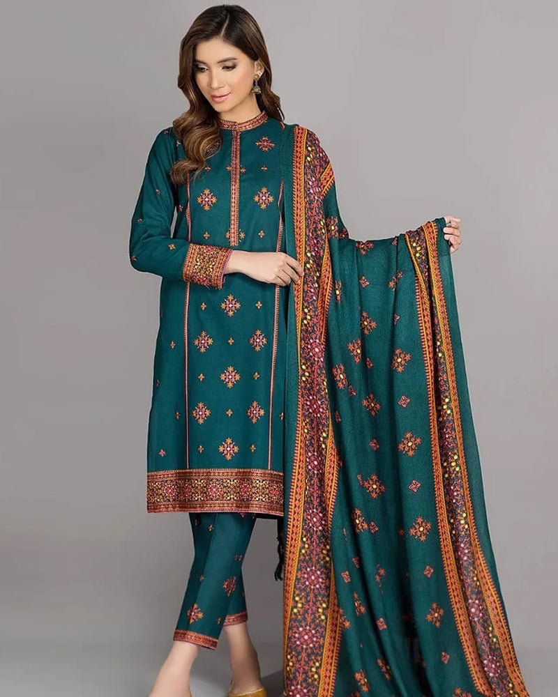 Lawn - 3PC Embroidered with Lawn Embroidered Dupatta - 1118 - Sapphire Studios