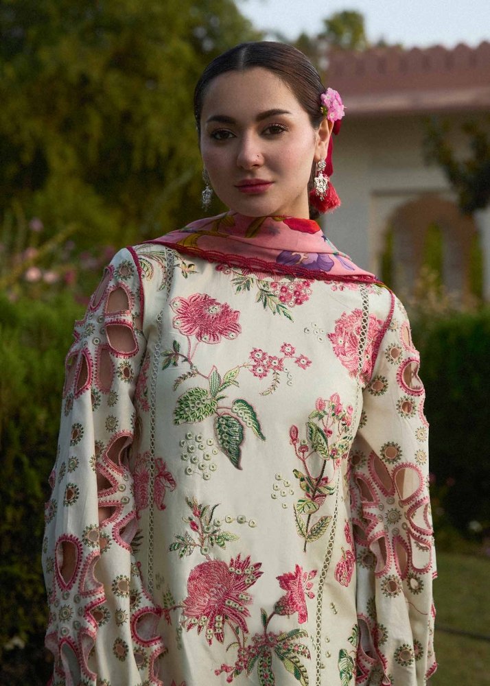 Luxury Dhanak 3PC Embroidered With Digital Printed Wool Shawl - 211 - Sapphire Studios