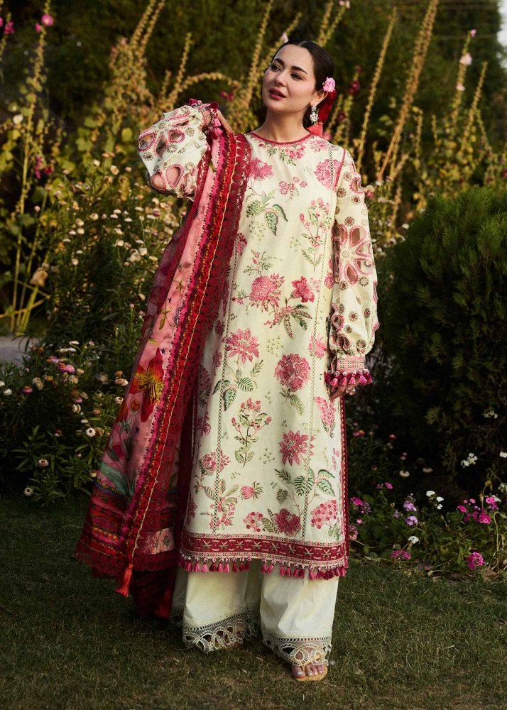 Luxury Dhanak 3PC Embroidered With Digital Printed Wool Shawl - 211 - Sapphire Studios