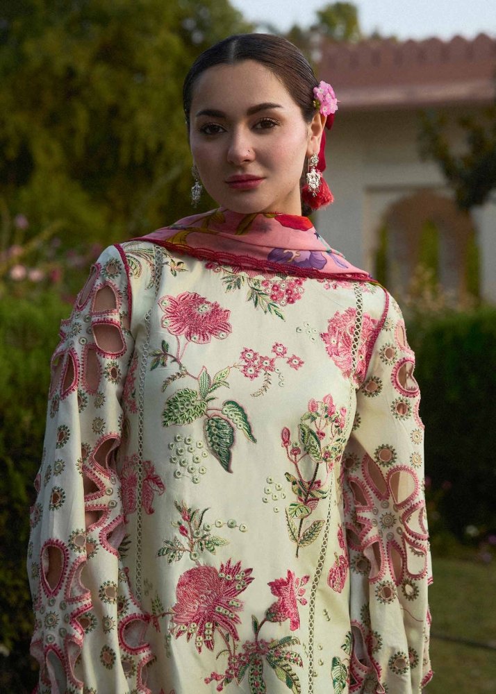 Luxury Dhanak 3PC Embroidered With Digital Printed Wool Shawl - 211 - Sapphire Studios