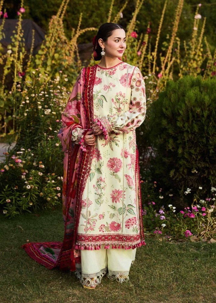 Luxury Dhanak 3PC Embroidered With Digital Printed Wool Shawl - 211 - Sapphire Studios