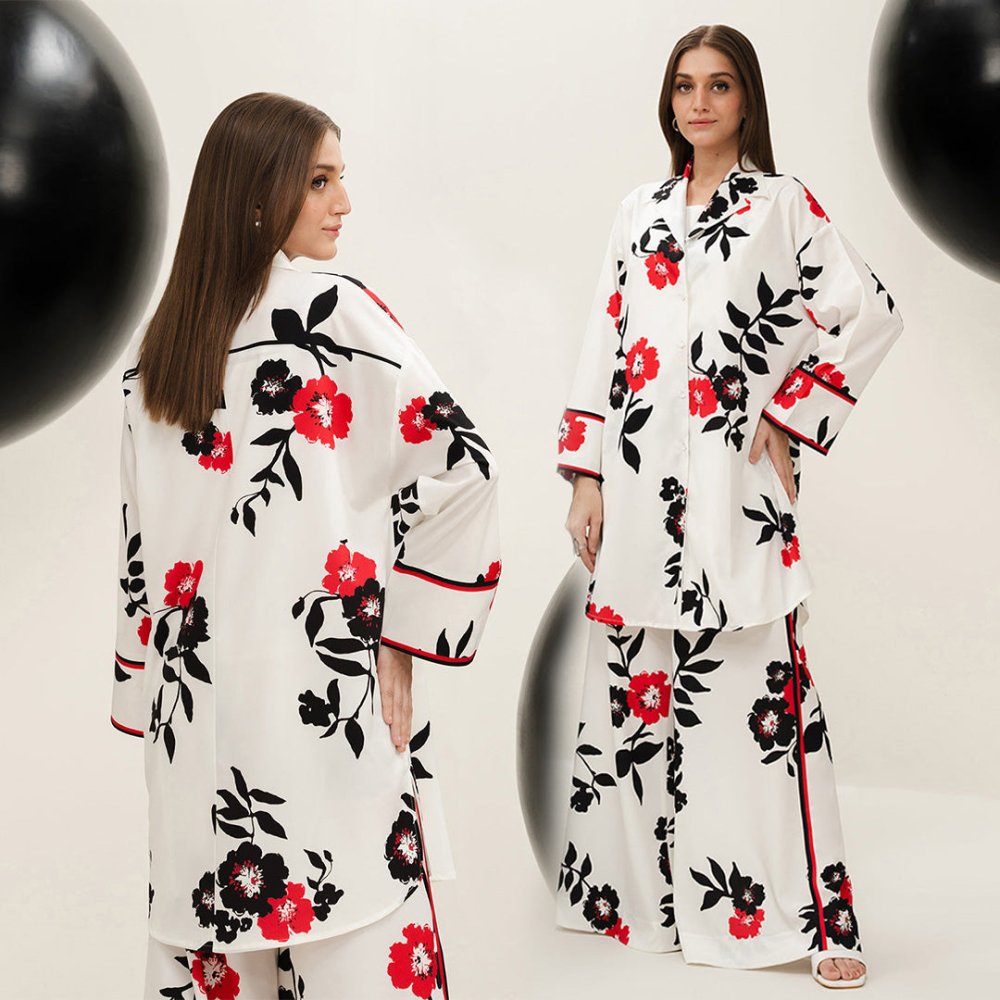 Silk 2PC Digital Printed - 858 - Sapphire Studios