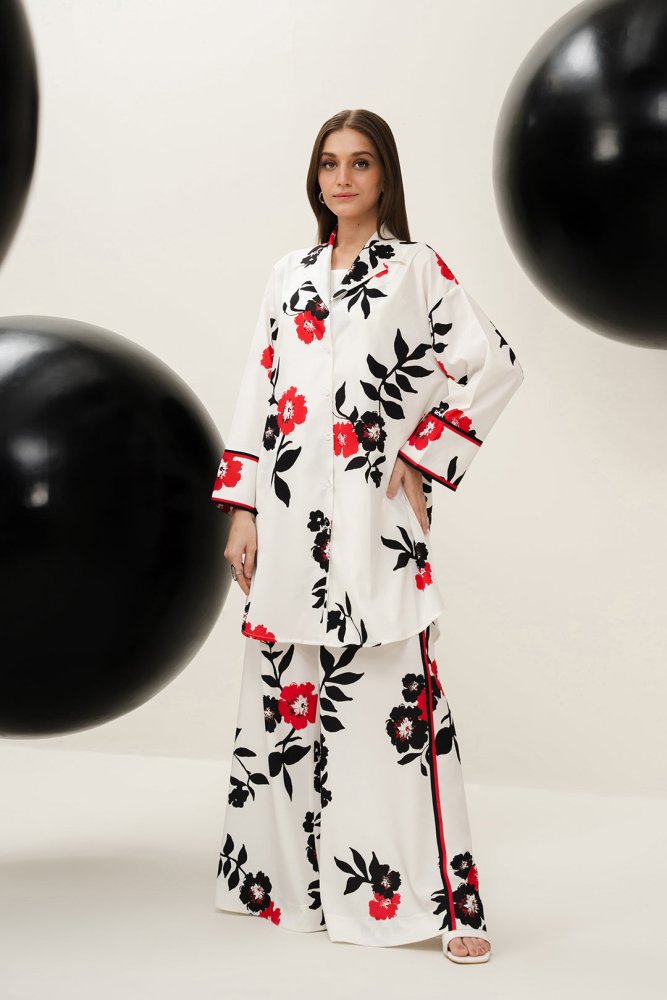 Silk 2PC Digital Printed - 858 - Sapphire Studios